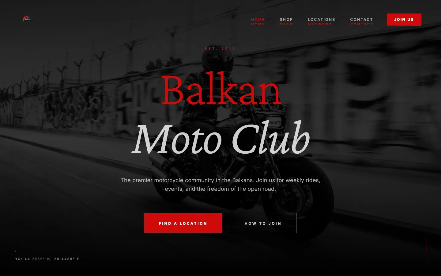 Balkan Moto Club početna strana