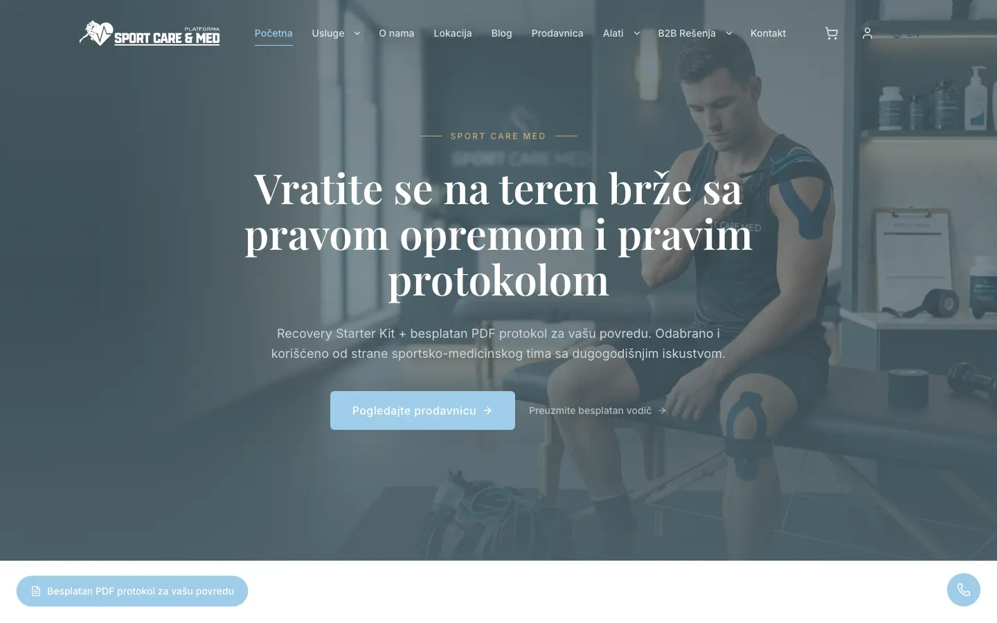 Sport Care Med početna strana